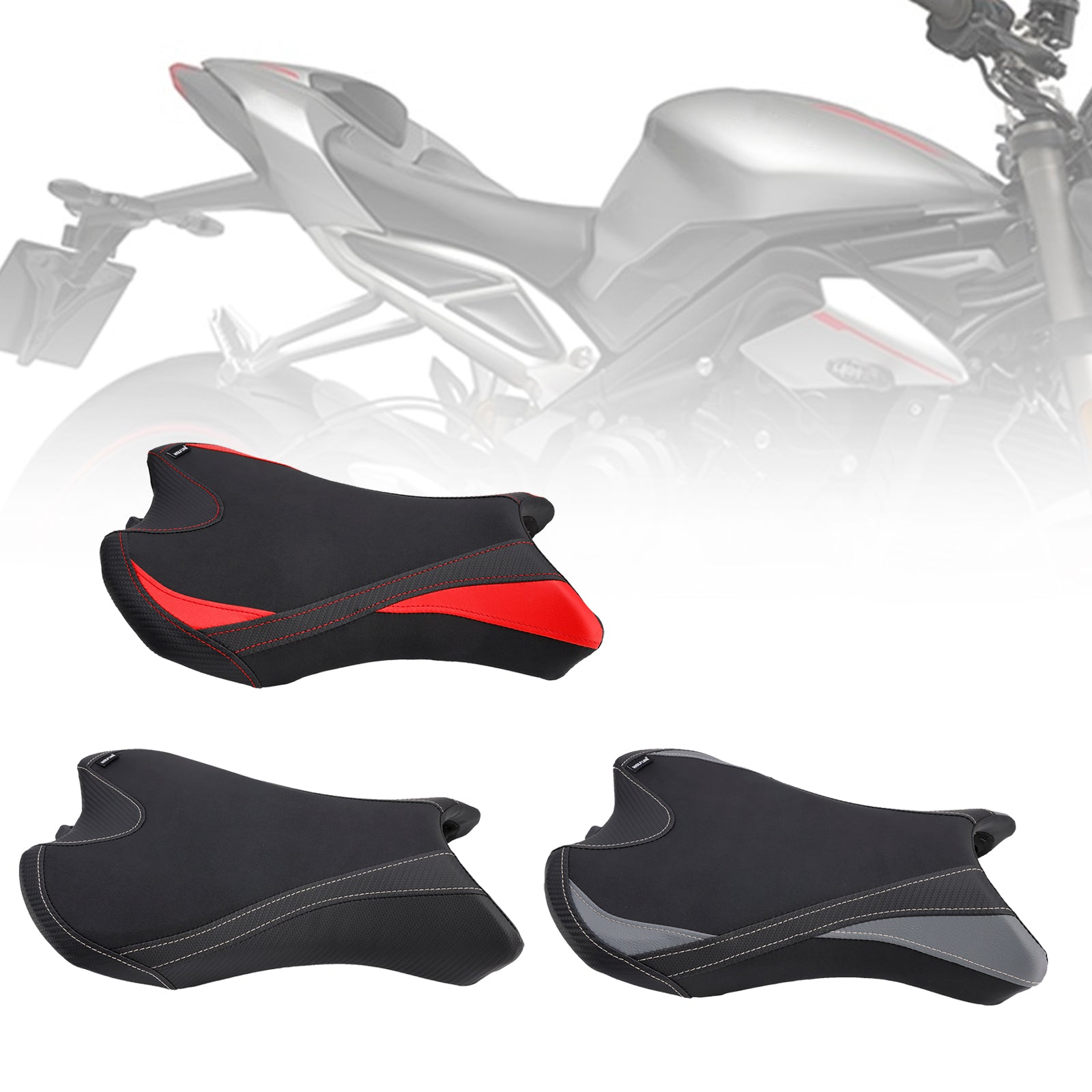 19-22 Street Triple 765/S/R Front Driver Raider Seat Pillle Black