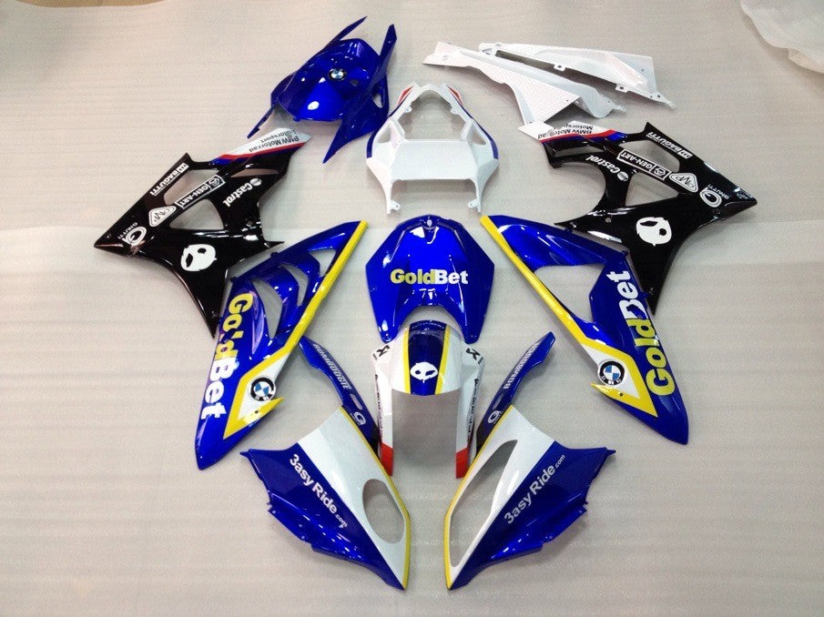 Amotopart 2009-2014 BMW S1000RR Blue White Black Fairing Kit