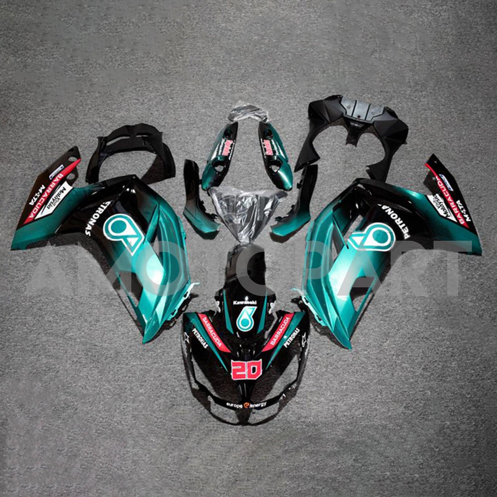 Amotopart 2012-2016 Kawasaki ER6F/Ninja650 Petronas Blue Fairing Kit