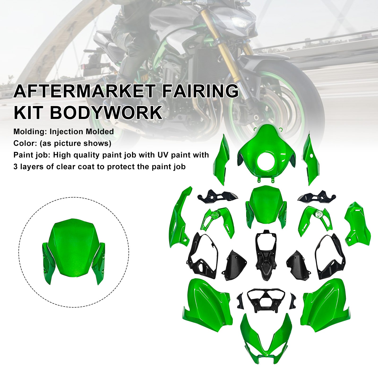 Amotopart 2025-2026 Kawasaki Z900 Fairing Kit Collection