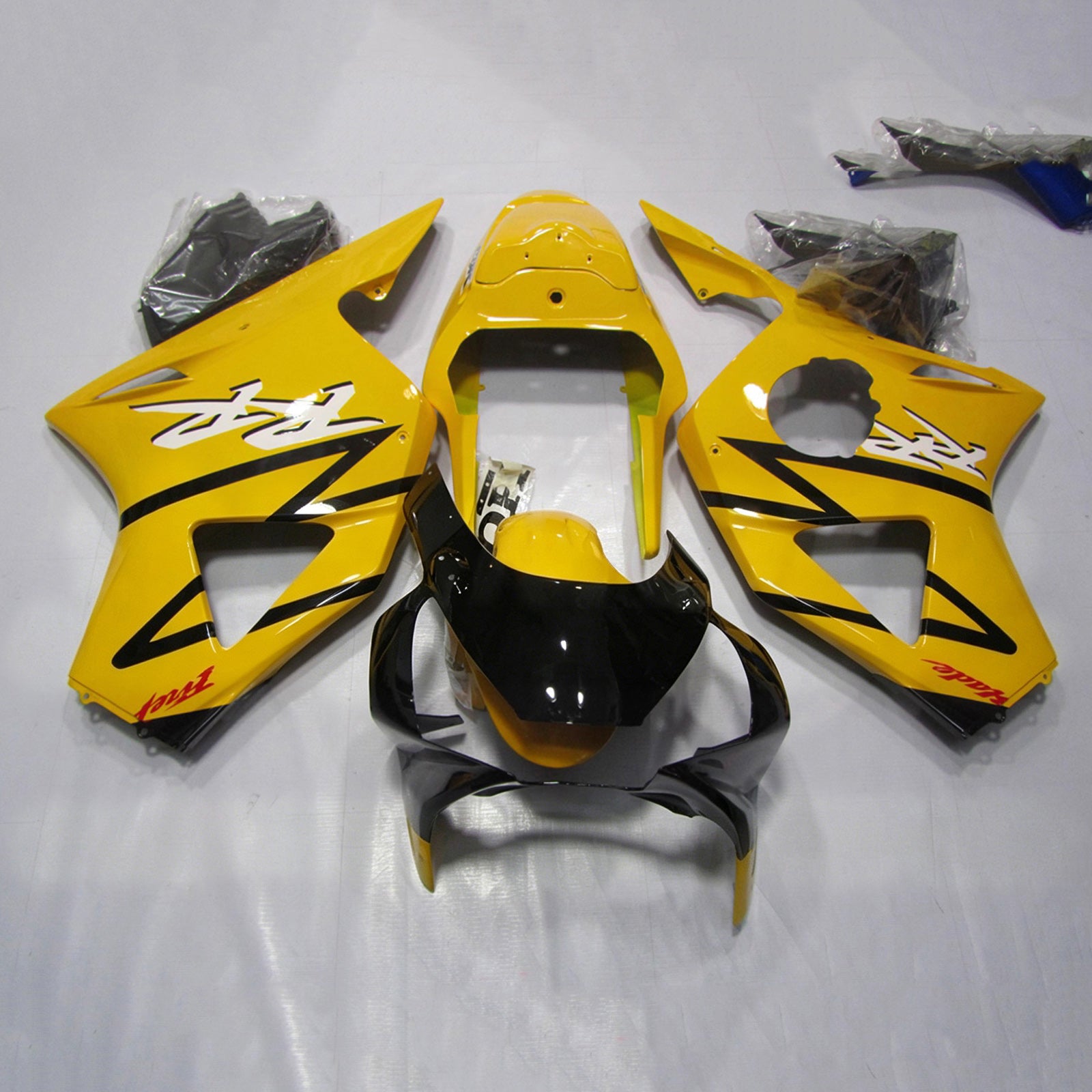 Amotopart 2002-2003 Honda CBR954 gul/svart kåpa