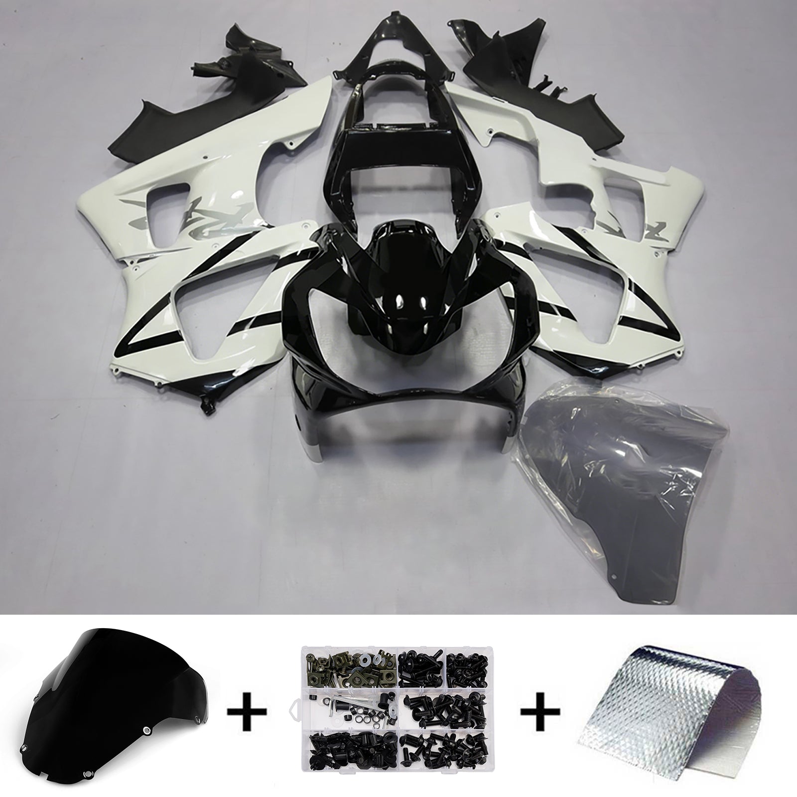 Amotopart 2000-2001 Honda CBR929RR Biała&BZestaw owiewek Lack