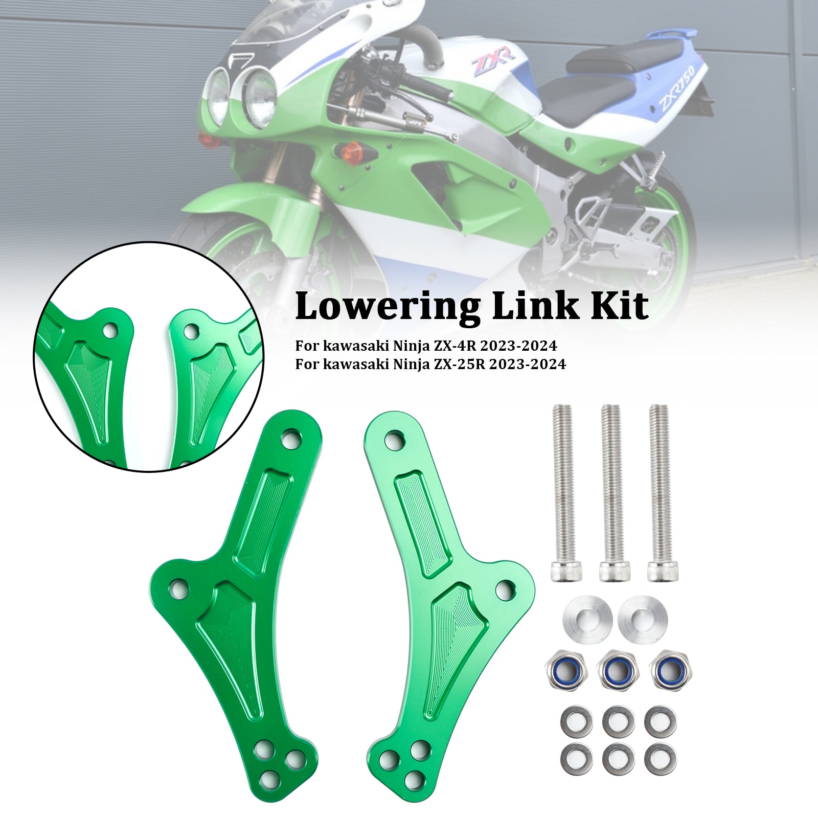 23-24 Kawasaki ZX-25R ZX-4R Adjustable Lower Suspension Links