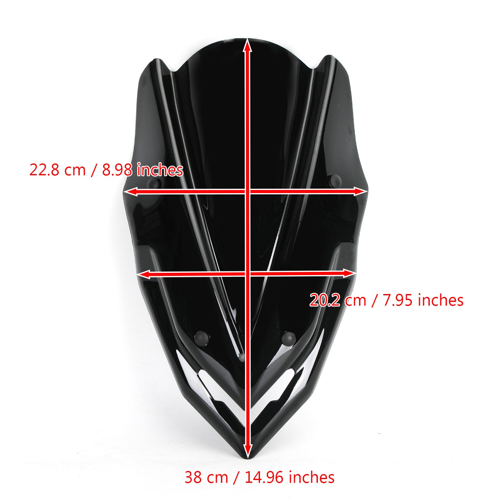 17-19 KAWASAKI Z900 Windshield Windscreen Wind Shield Protector Black