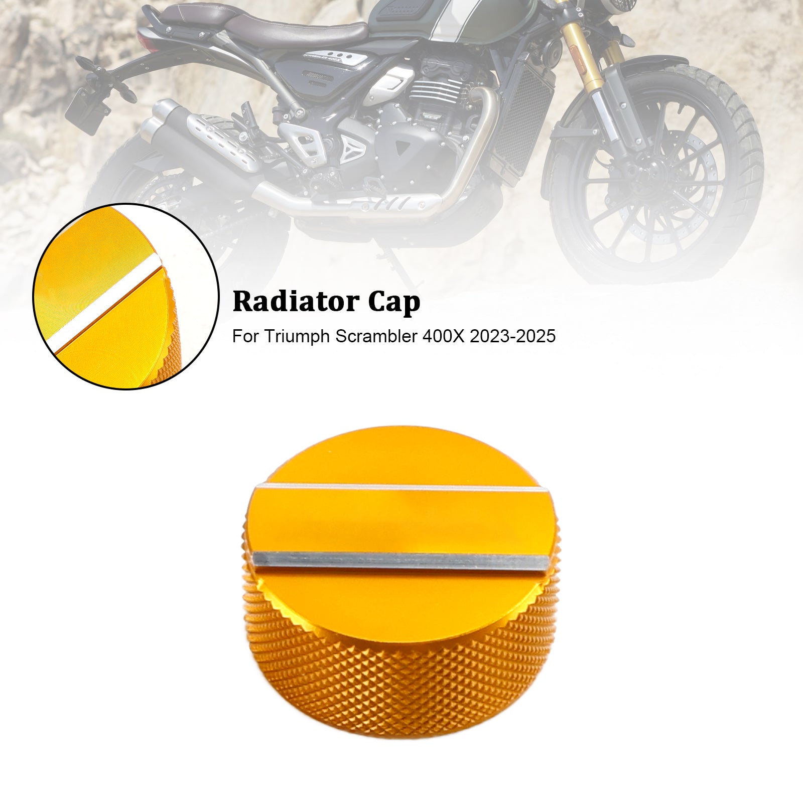 23-25 Scrambler 400X Radiator Cover coolant Cap Lid