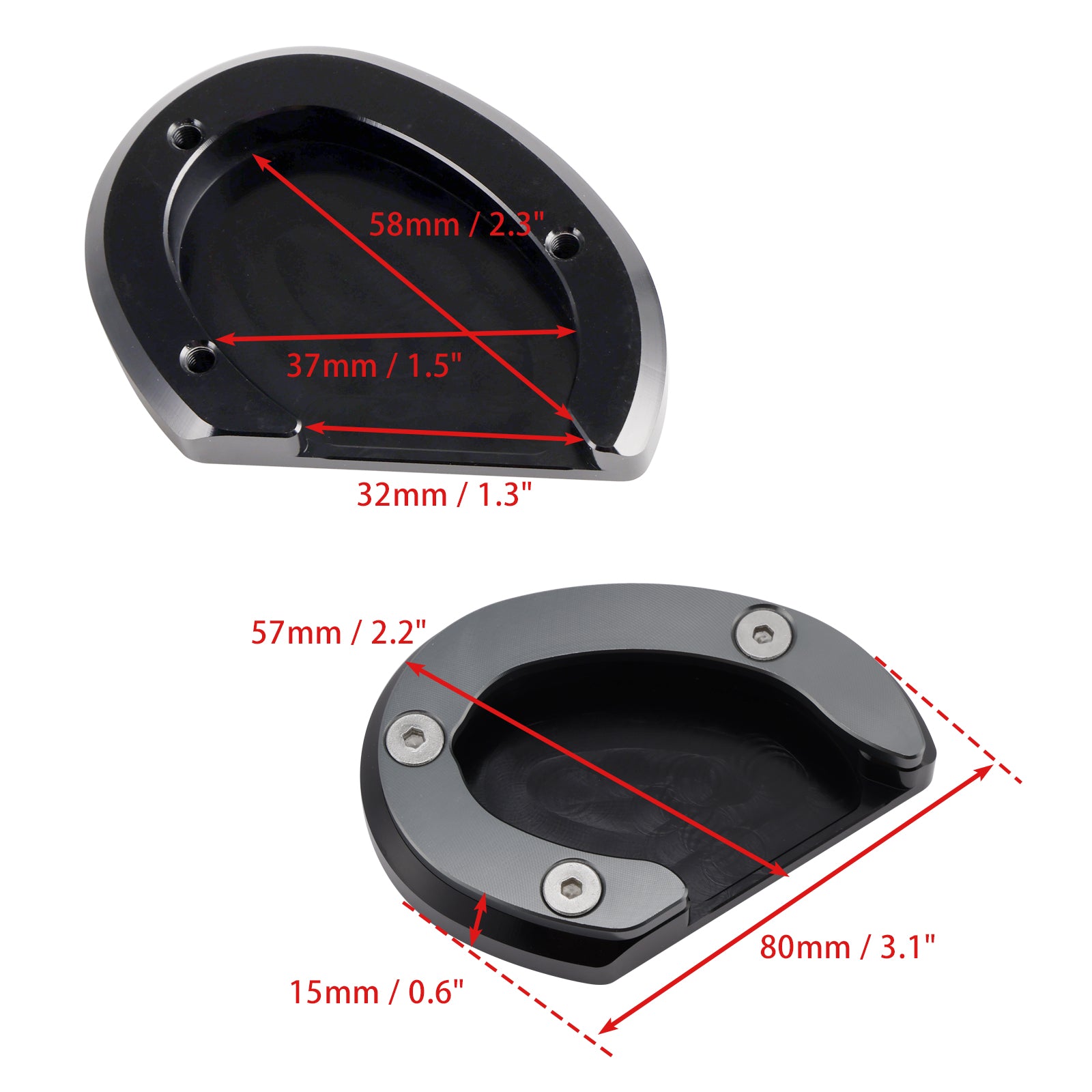 2018-2020 Bonneville Bobber T100 T120 Kickstand Enlarge Plate Pad