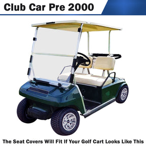 Set coprisedili anteriori per auto Club in pelle PU per carrello da golf PRE-2000 DS 82-00 Khaki