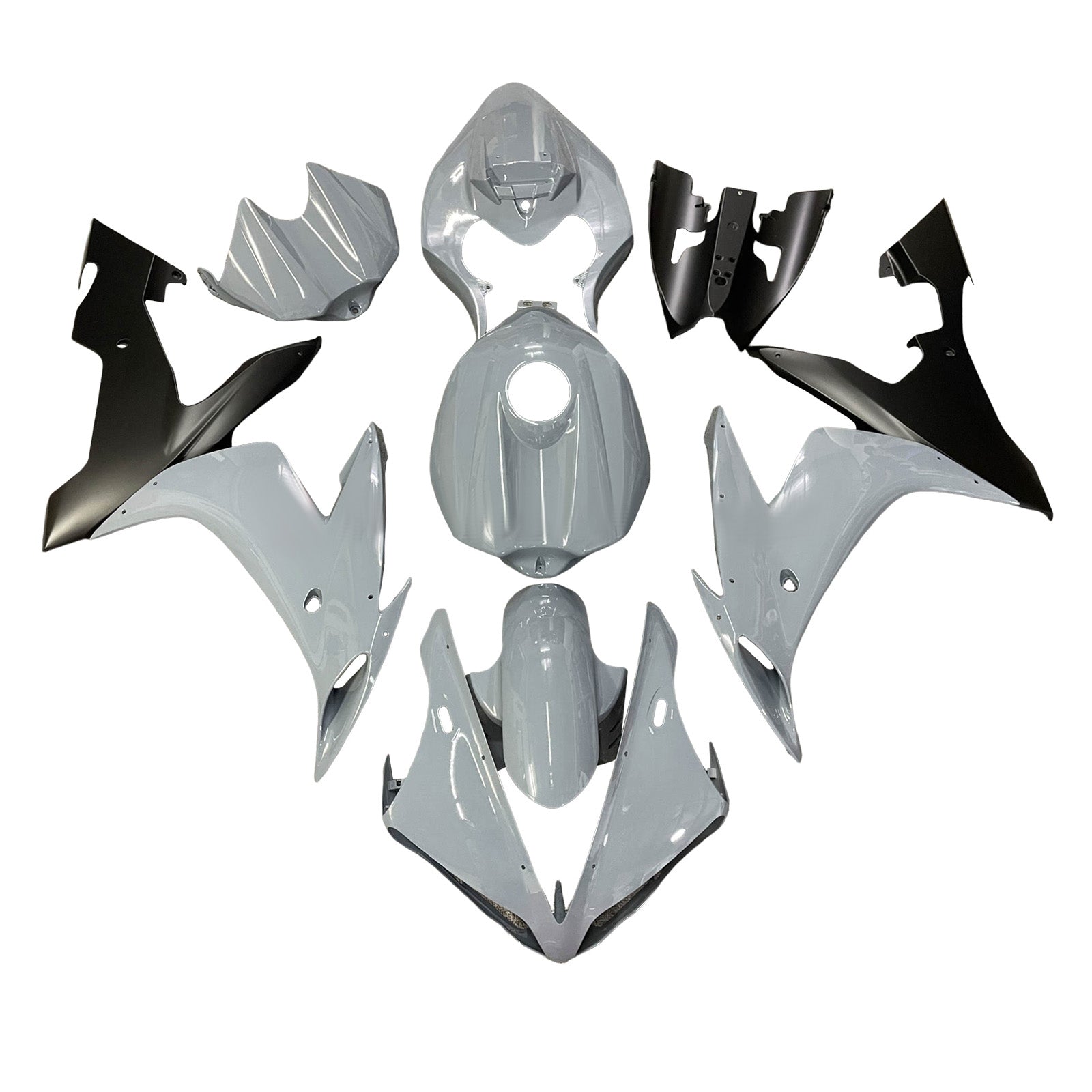 Amotopart 2004-2006 Yamaha YZF-R1 Grey Matte Black Fairing Kit