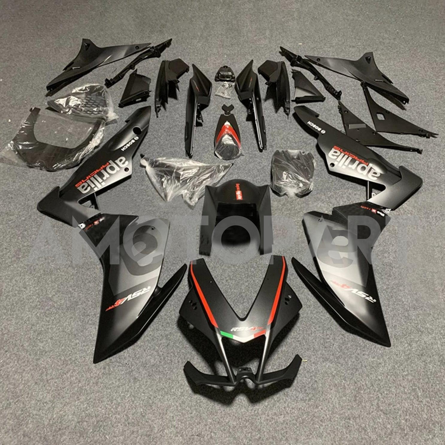 Amotopart 2009-2015 Aprilia RSV4 1000 Matte Black Fairing Kit