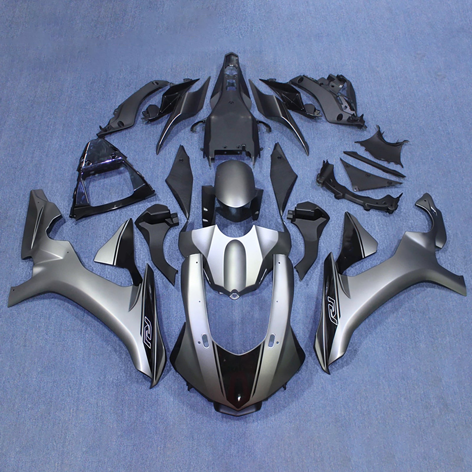 Amotopart 2015-2019 Yamaha YZF 1000 R1 Silver Fairing Kit