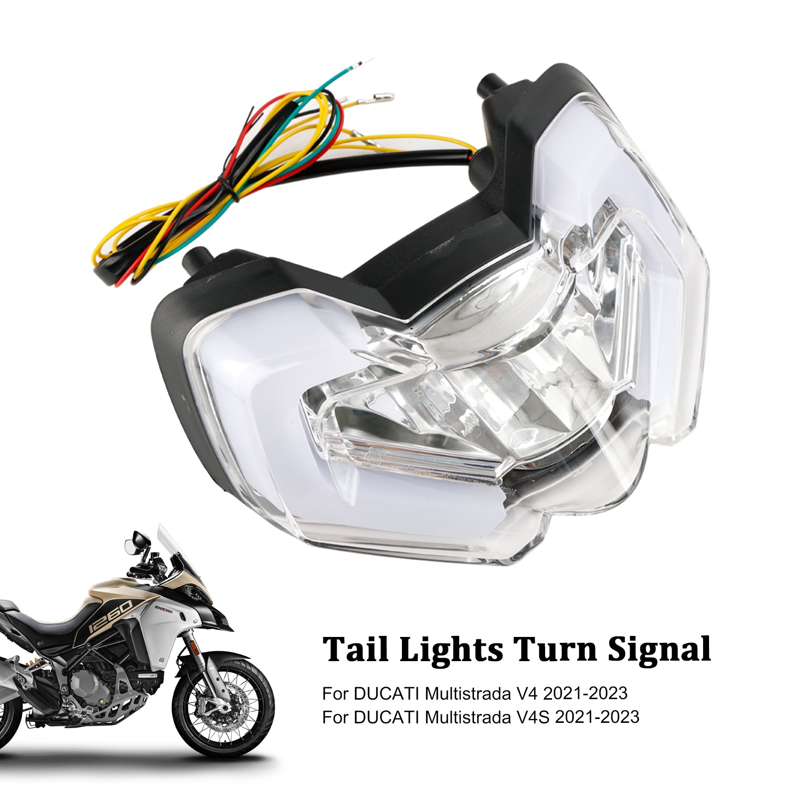 Tail Light Integrated Turn Signals For DUCATI Multistrada V4S V4 110 21-23