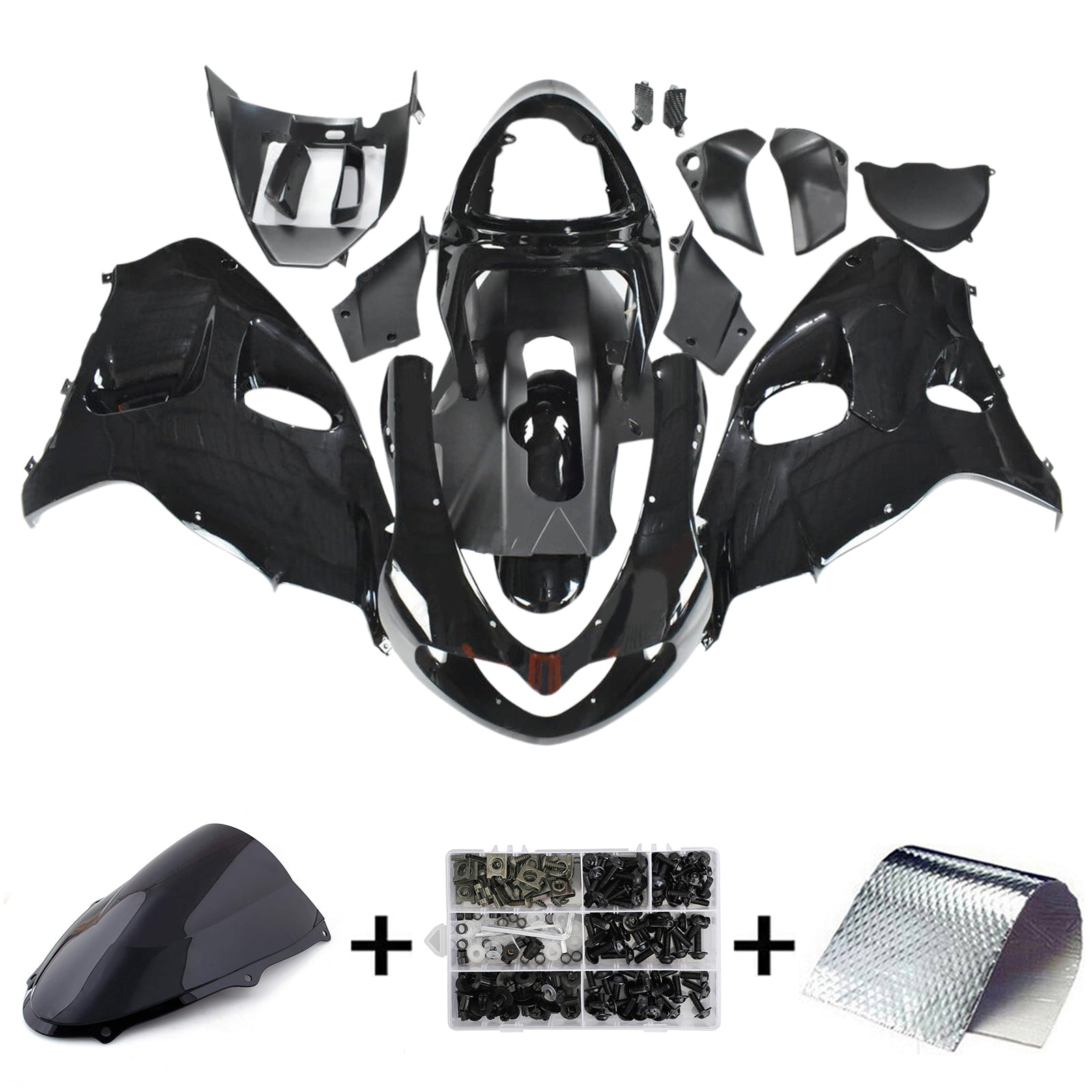 Amotopart 1998-2003 TL1000R Suzuki Gloss Black Fairing Kit