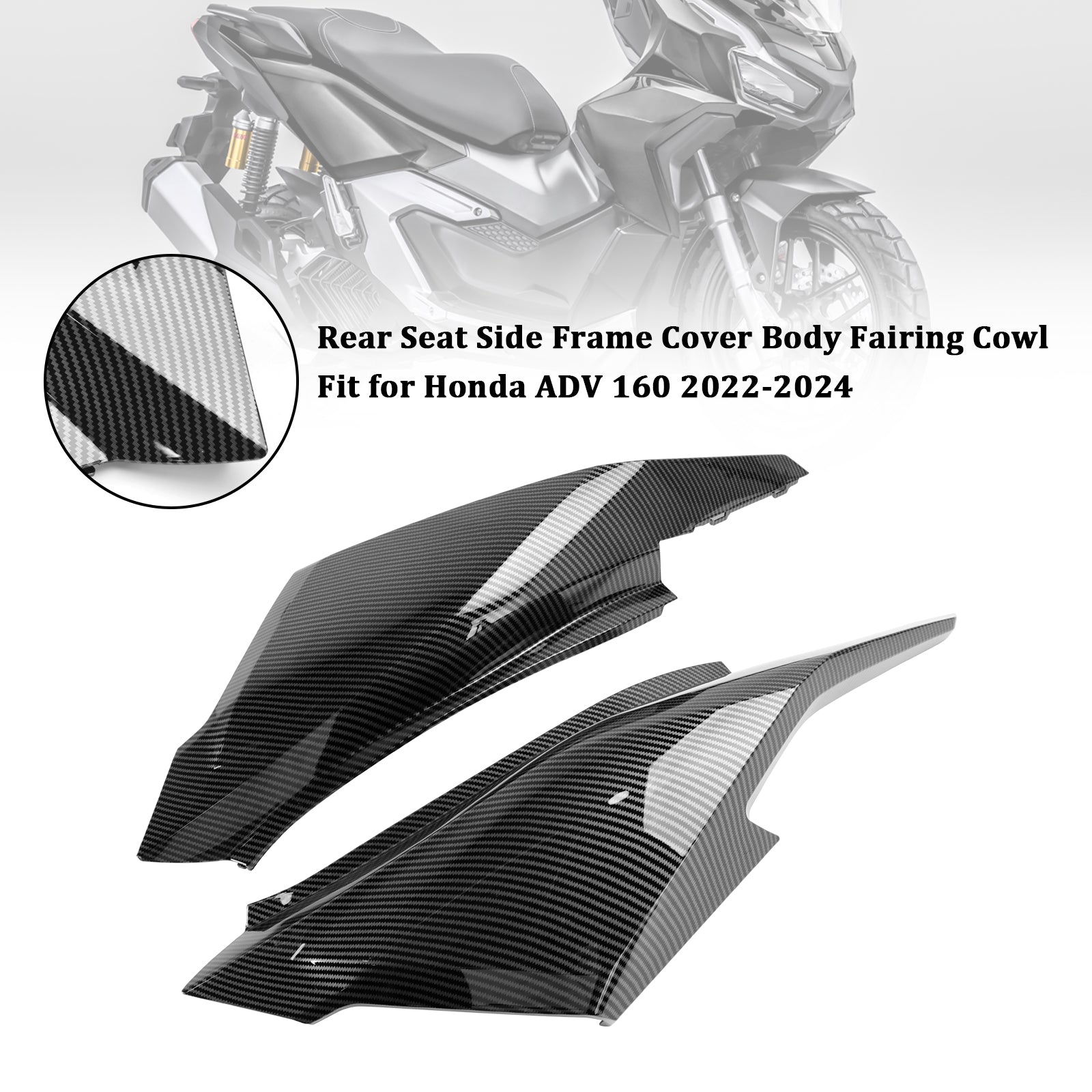 23-24 Honda ADV 160 Rear Seat Side Frame Cover Body Fairing Cowl