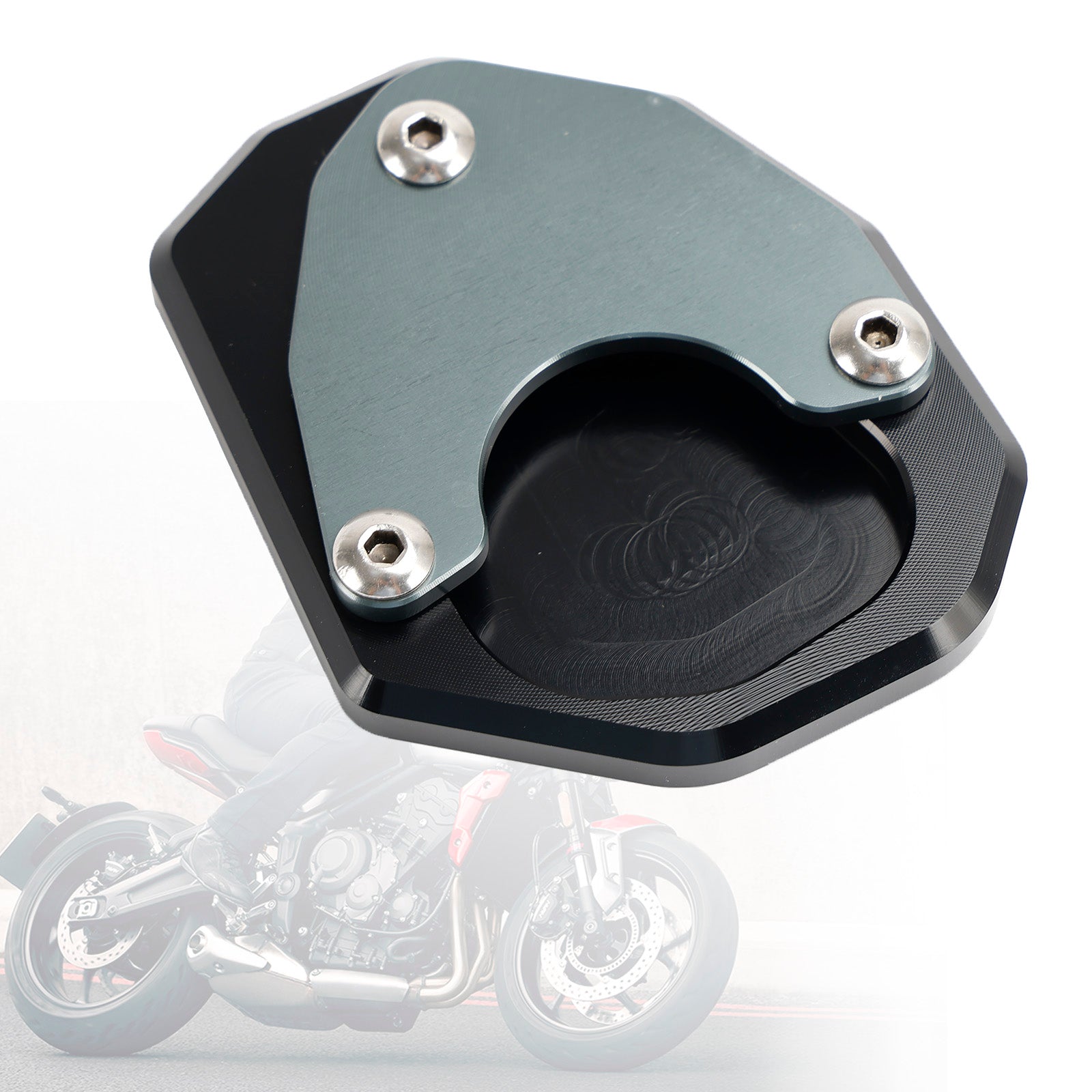 Béquille de moto, plaque d'agrandissement, coussinet adapté au Trident 660 2021