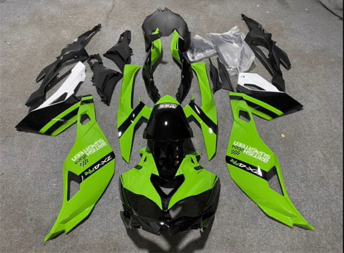 Amotopart 2019-2024 Kawasaki Ninja ZX25R ZX4R ZX4RR Kit de carénage noir vert clair blanc