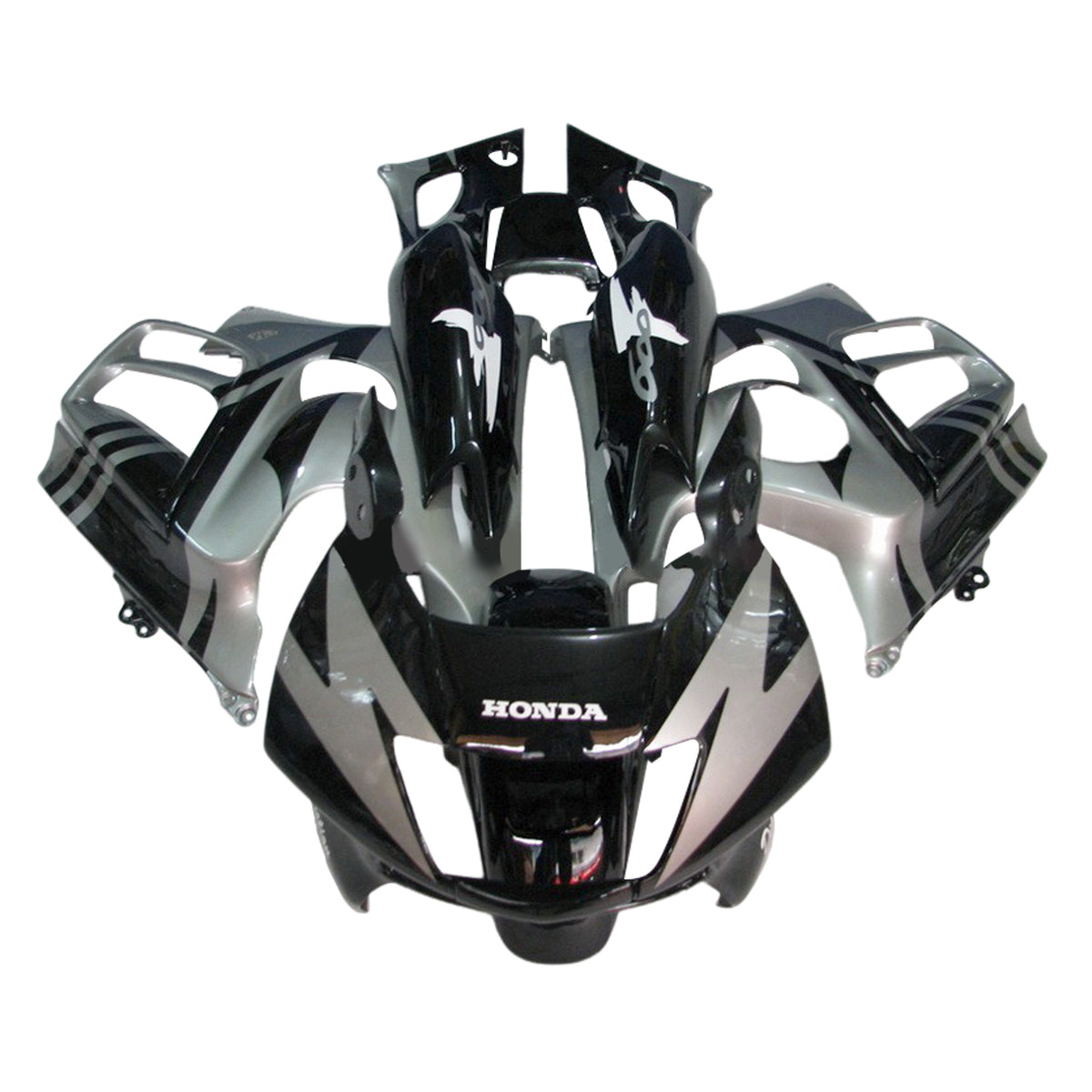 Amotopart 1997–1998 Honda CBR600 F3 Schwarz-Grau-Verkleidungsset