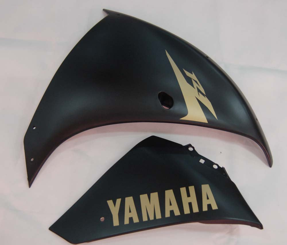 Amotopart 2009–2011 Yamaha YZF 1000 R1 Mattschwarz mit goldenen Logos Verkleidungsset