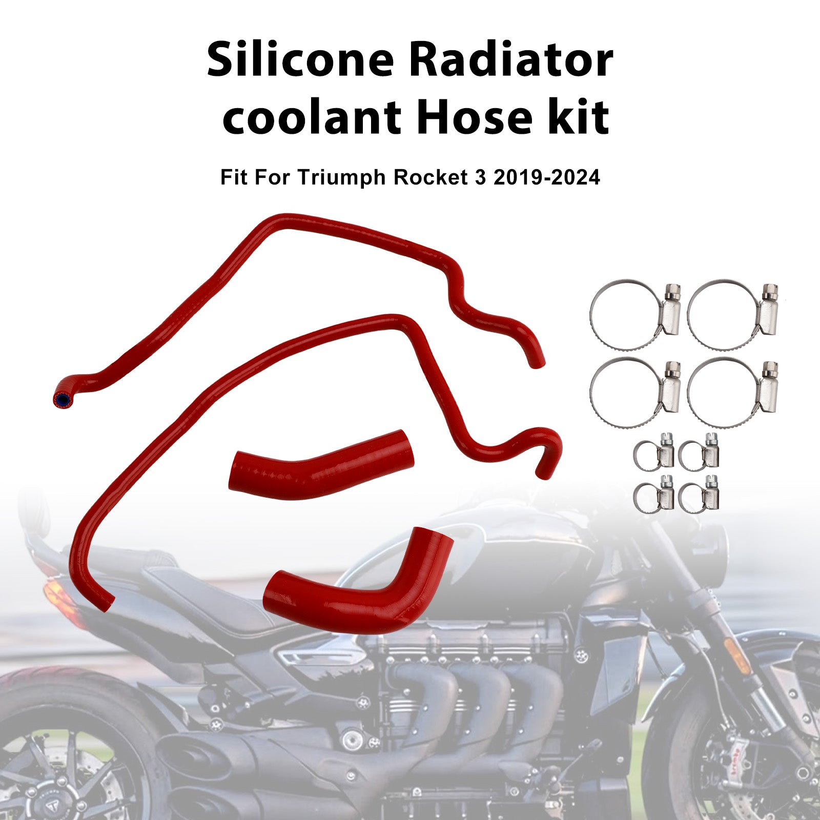 2019-2024 Rocket 3 Silicone Radiator coolant Hose kit