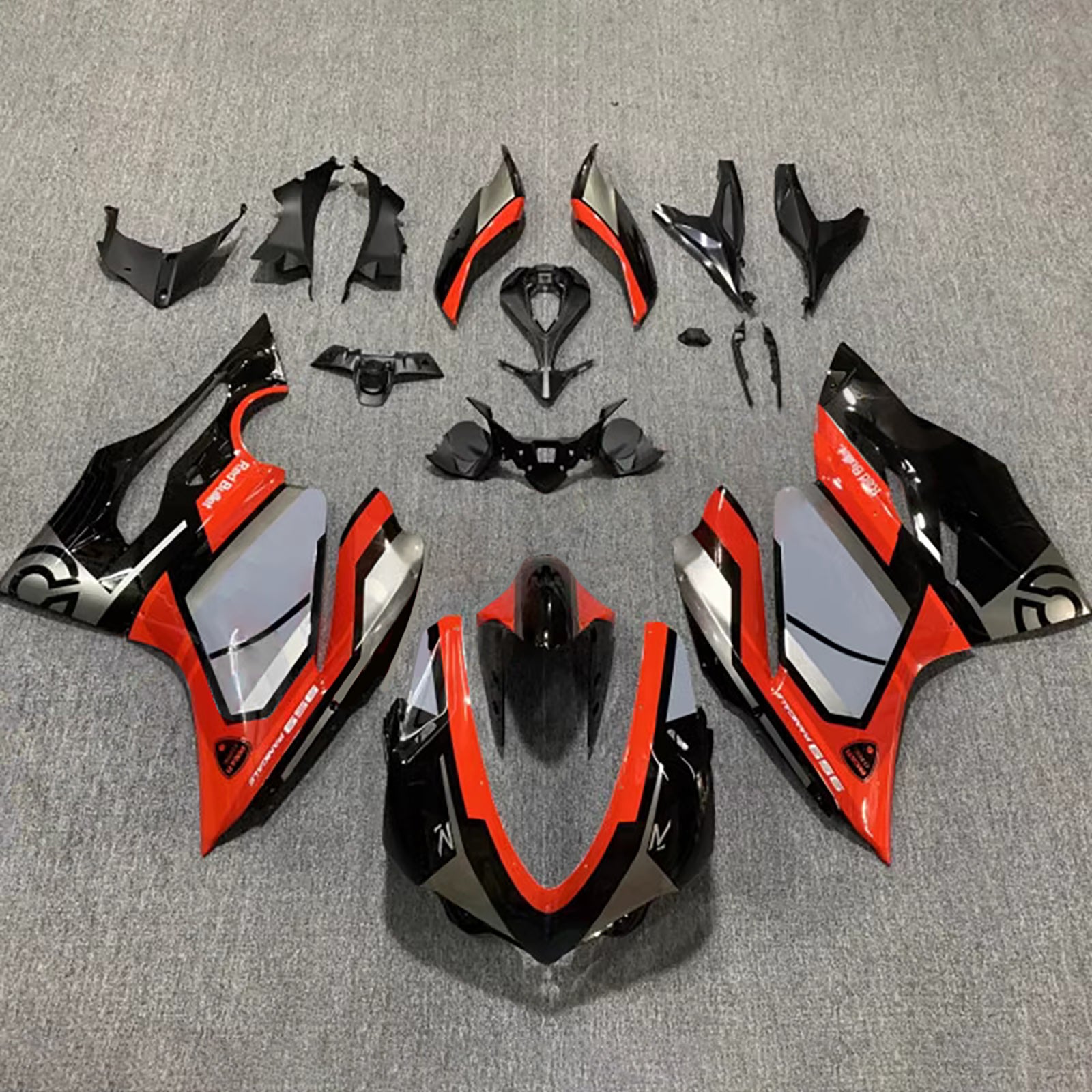 Amotopart 2015-2020 Ducati 1299/959 Gray Black Red Fairing Kit