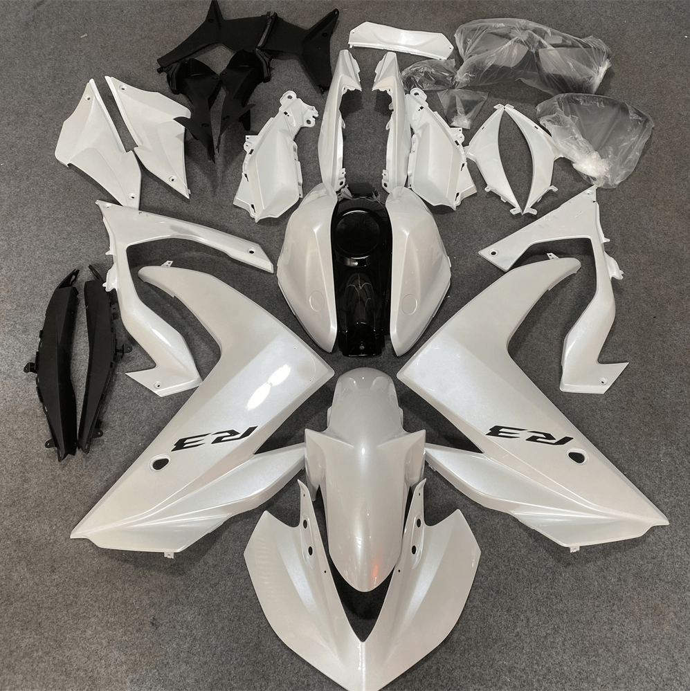 Amotopart Yamaha YZF-R3 2014–2018 R25 2015–2017 Verkleidungsset in Perlweiß
