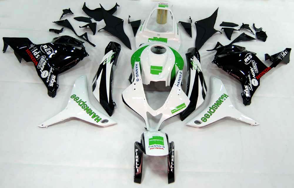 Amotopart 2009-2012 Honda CBR600RR Green&White Style1 Fairing Kit