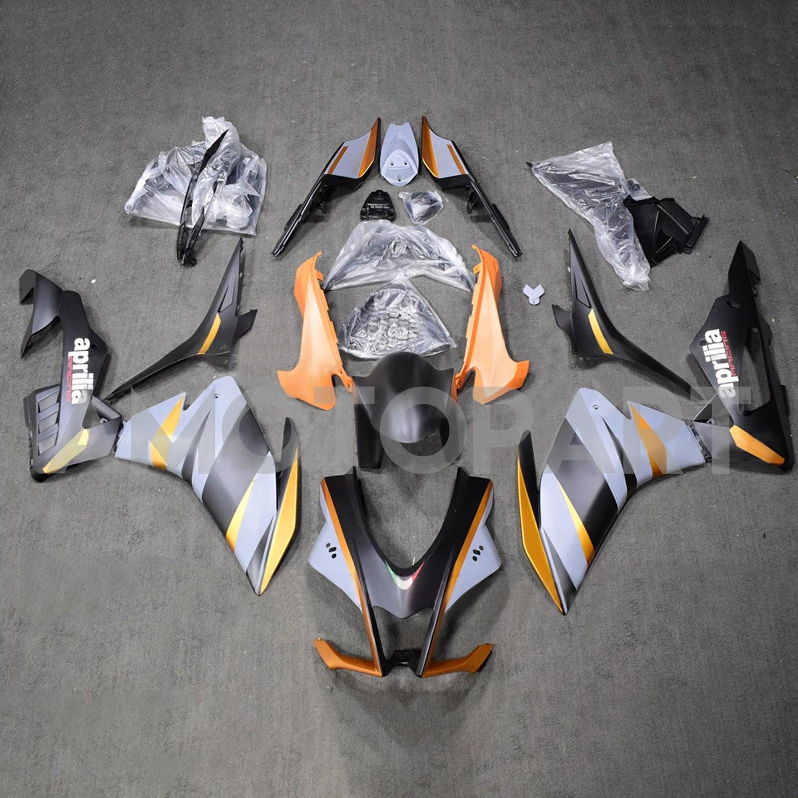 Amotopart 2016-2020 Aprilia RSV4 1000 Orange Gray Black Fairing Kit