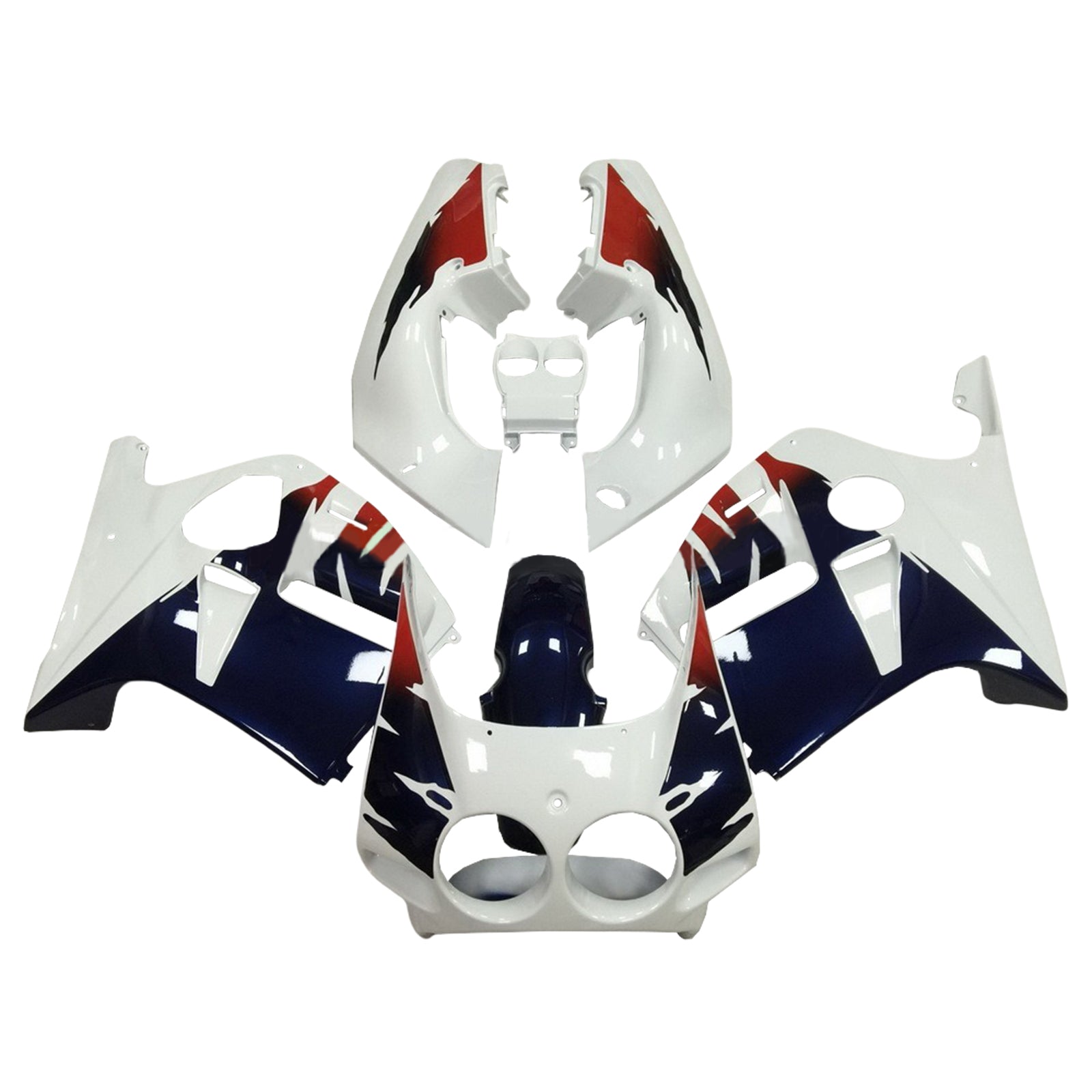 Amotopart 1988-1989 Honda CBR250RR White&Blue Fairing Kit