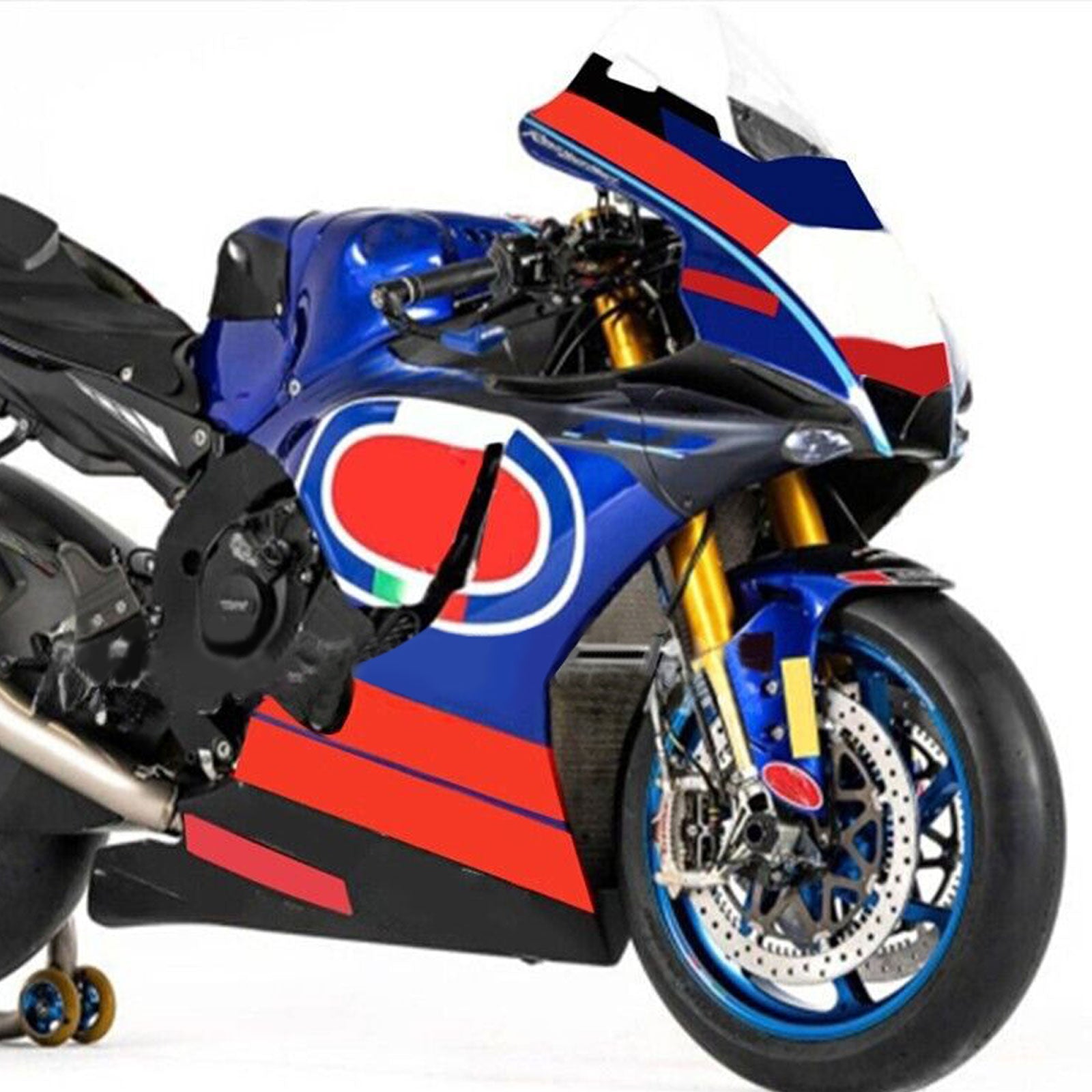 Amotopart 2020-2024 Yamaha YZF R1 Kit de carénage noir bleu rouge