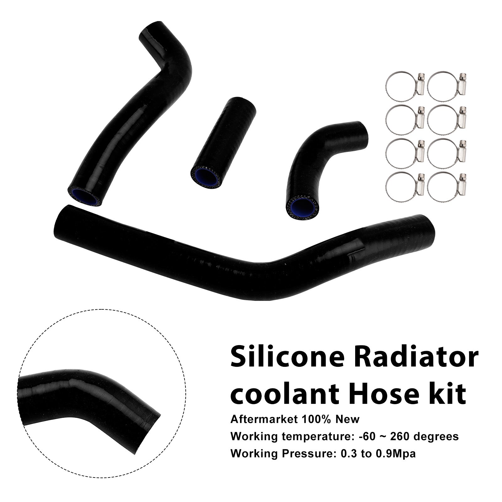 Honda CRF450R RX RWE 21-25 Silicone Radiator coolant Hose kit