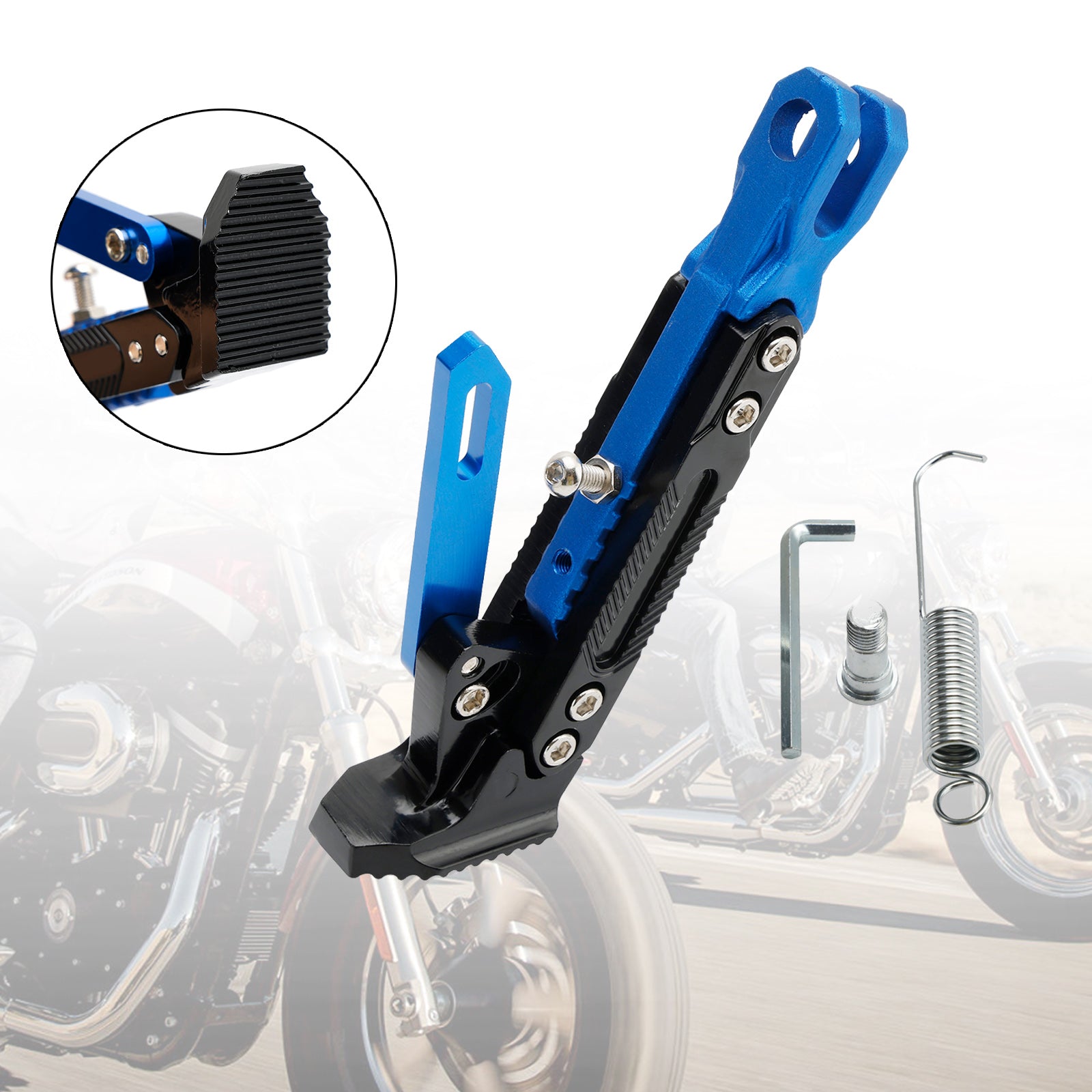 Electric Motorbike Motorcycle Kickstand Parking Bracket Adjustable Side Stand
