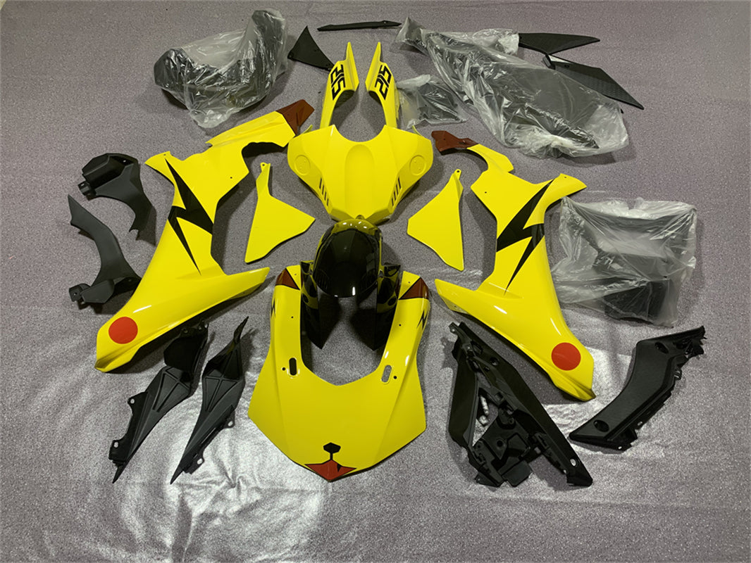 Amotopart Yamaha YZF 1000 R1 2015-2019 Yellow Pikachu Fairing Kit