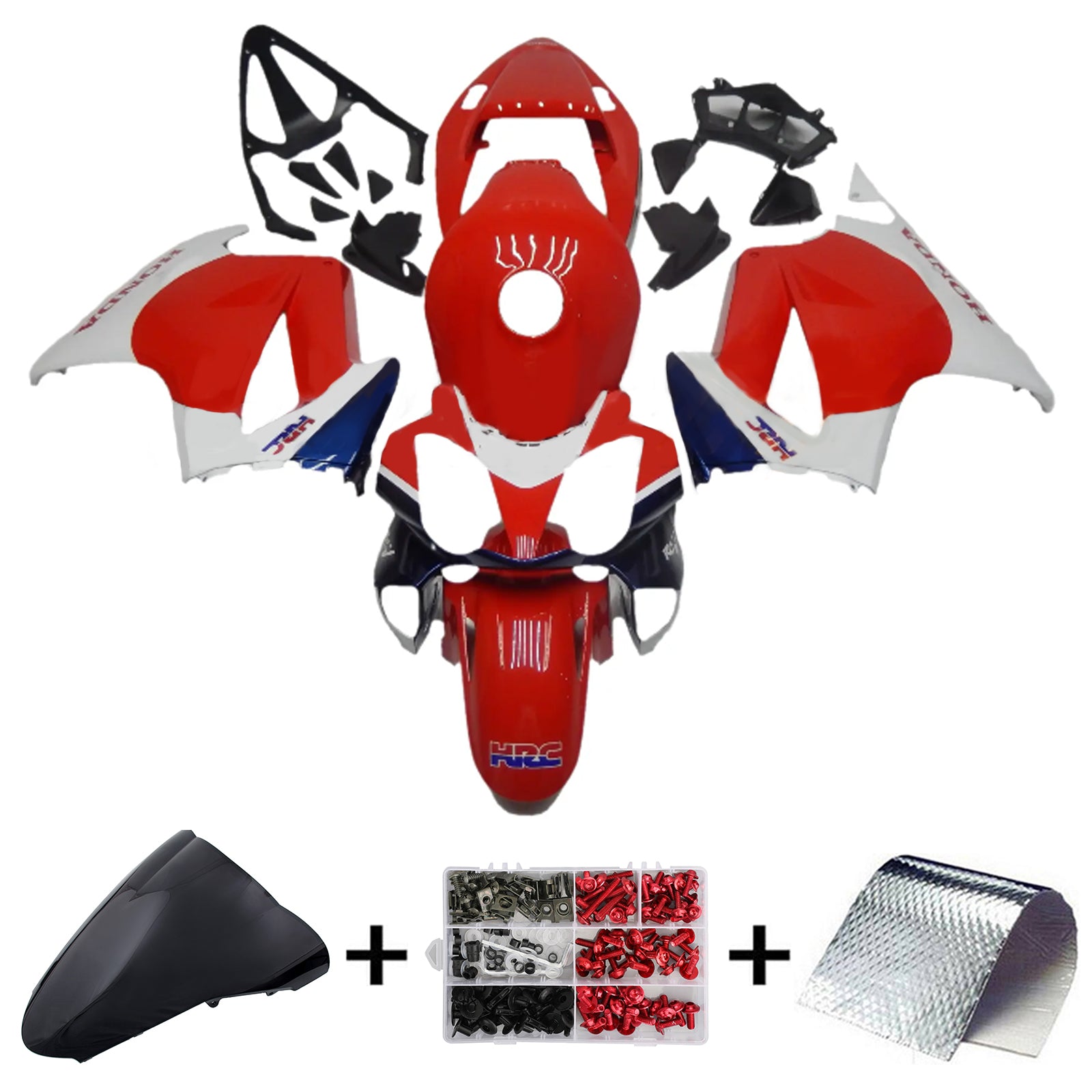 Amotopart 2002-2013 Honda VFR800 Kit de carénage rouge blanc noir