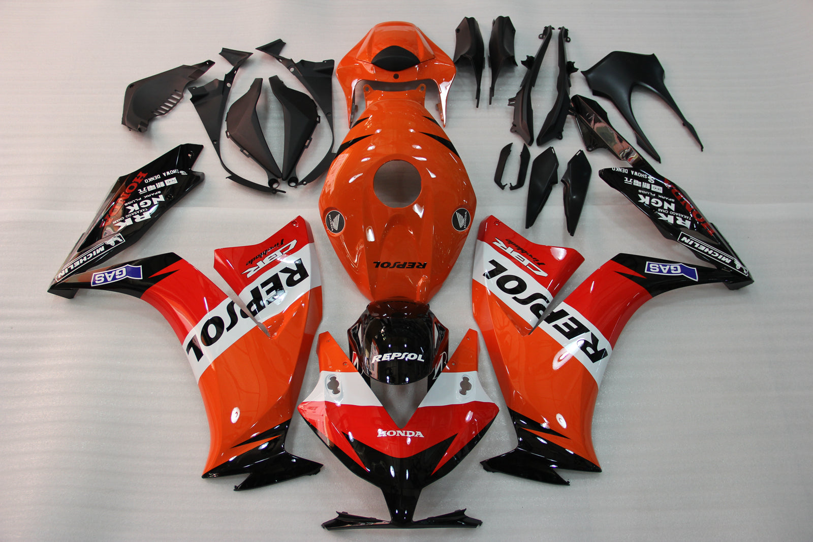 Amotopart 2012–2016 CBR1000RR Honda Orange &amp; Rot Verkleidungsset