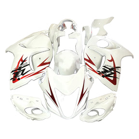 Amotopart 2008-2020 Suzuki Hayabusa GSX1300R White&Red Fairing Kit