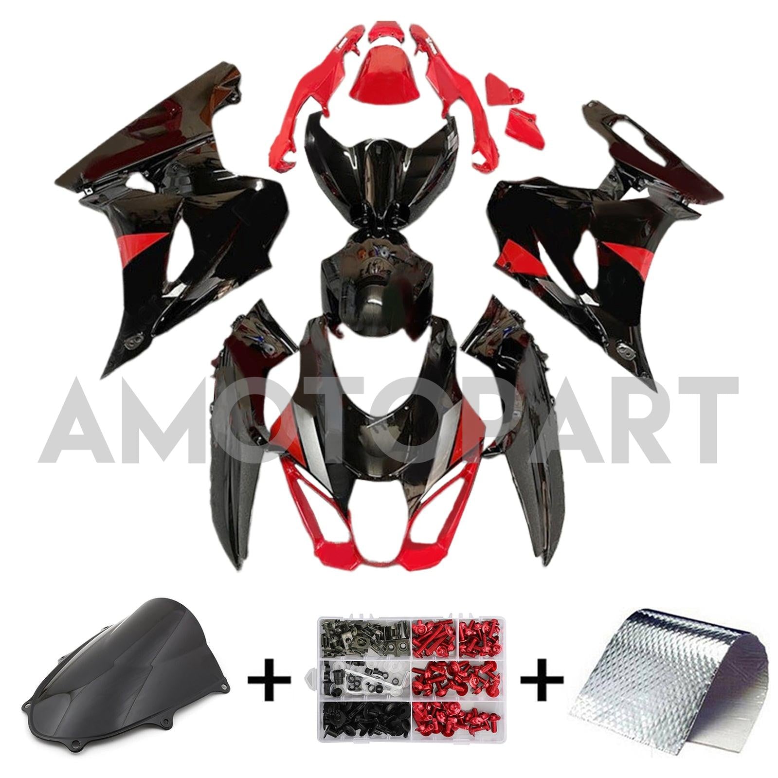 Amotopart 2017-2025 K17 GSXR1000 Suzuki Red&Black Fairing Kit