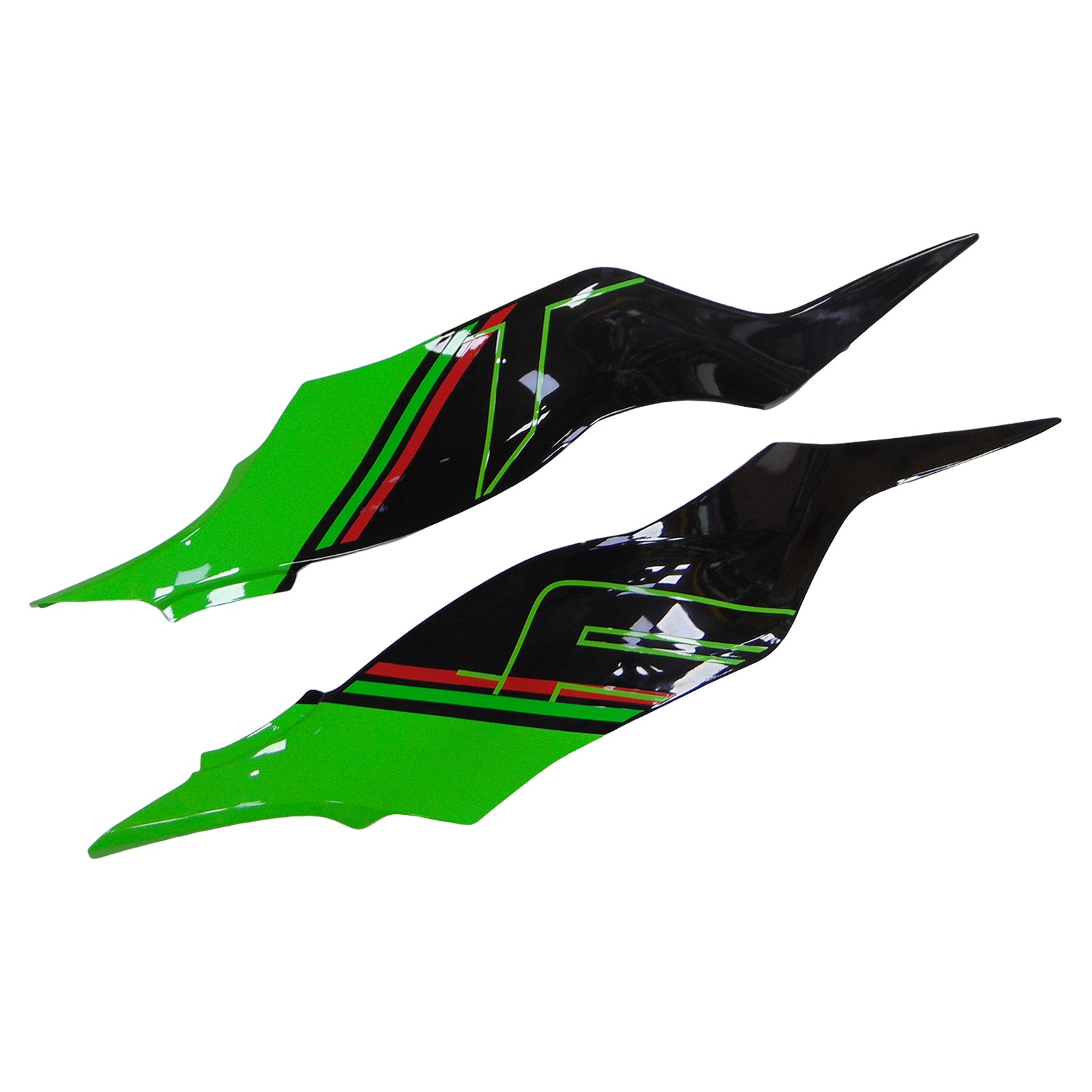 Amotopart 2019-2023 Kawasaki ZX6R Green Black Fairing Kit