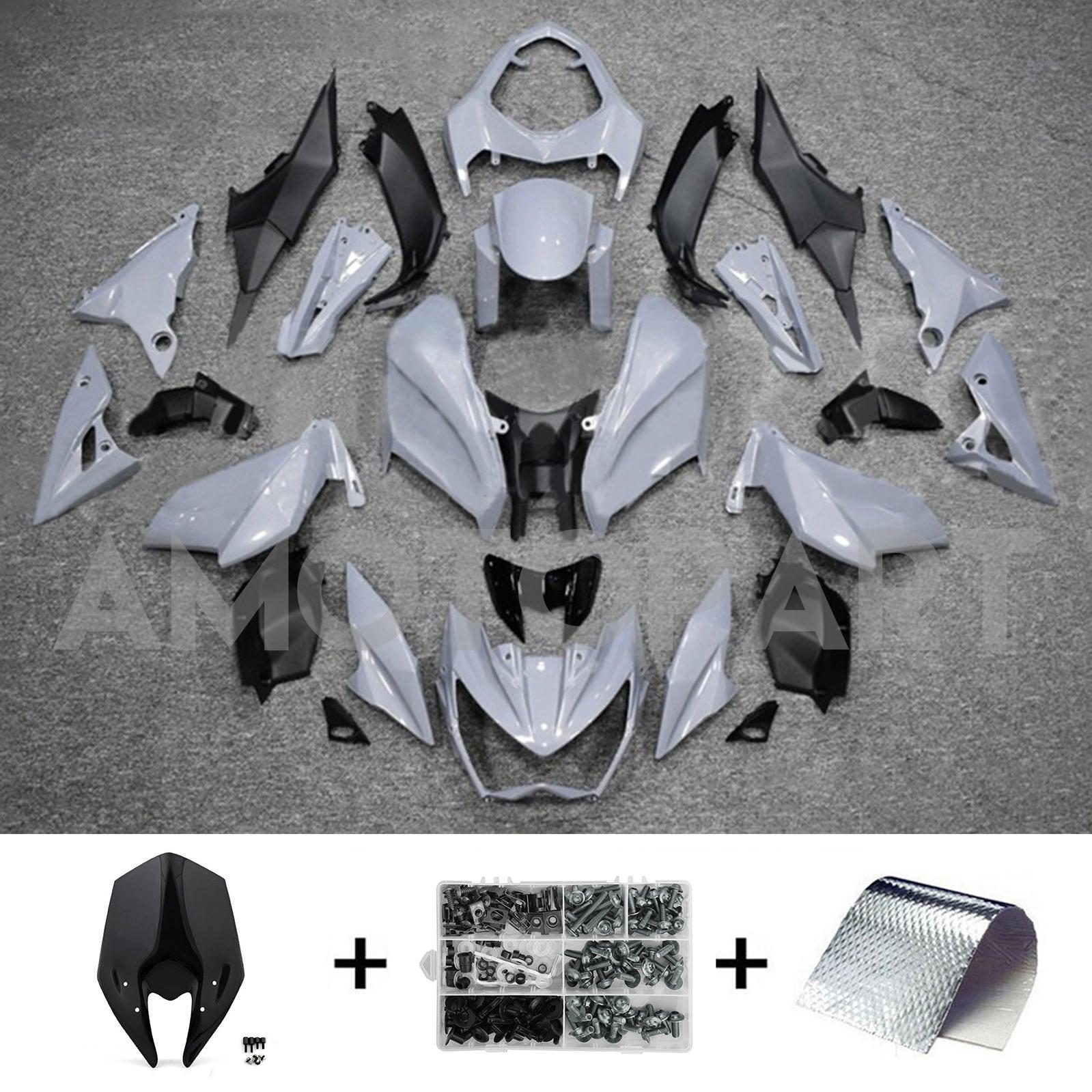 Amotopart 2013-2018 Kawasaki Z800 Grey Fairing Kit