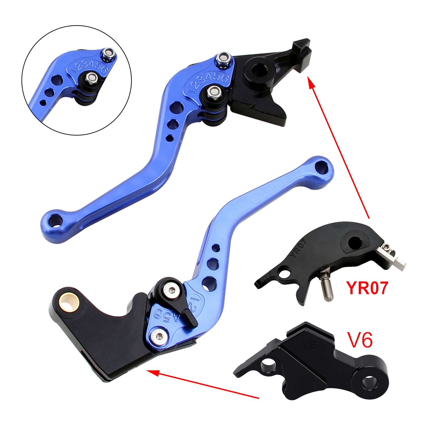 24–25 Yamaha XSR900 XSR900GP MT-09 MT-09SP NEU Kurzkupplungs-Bremshebel