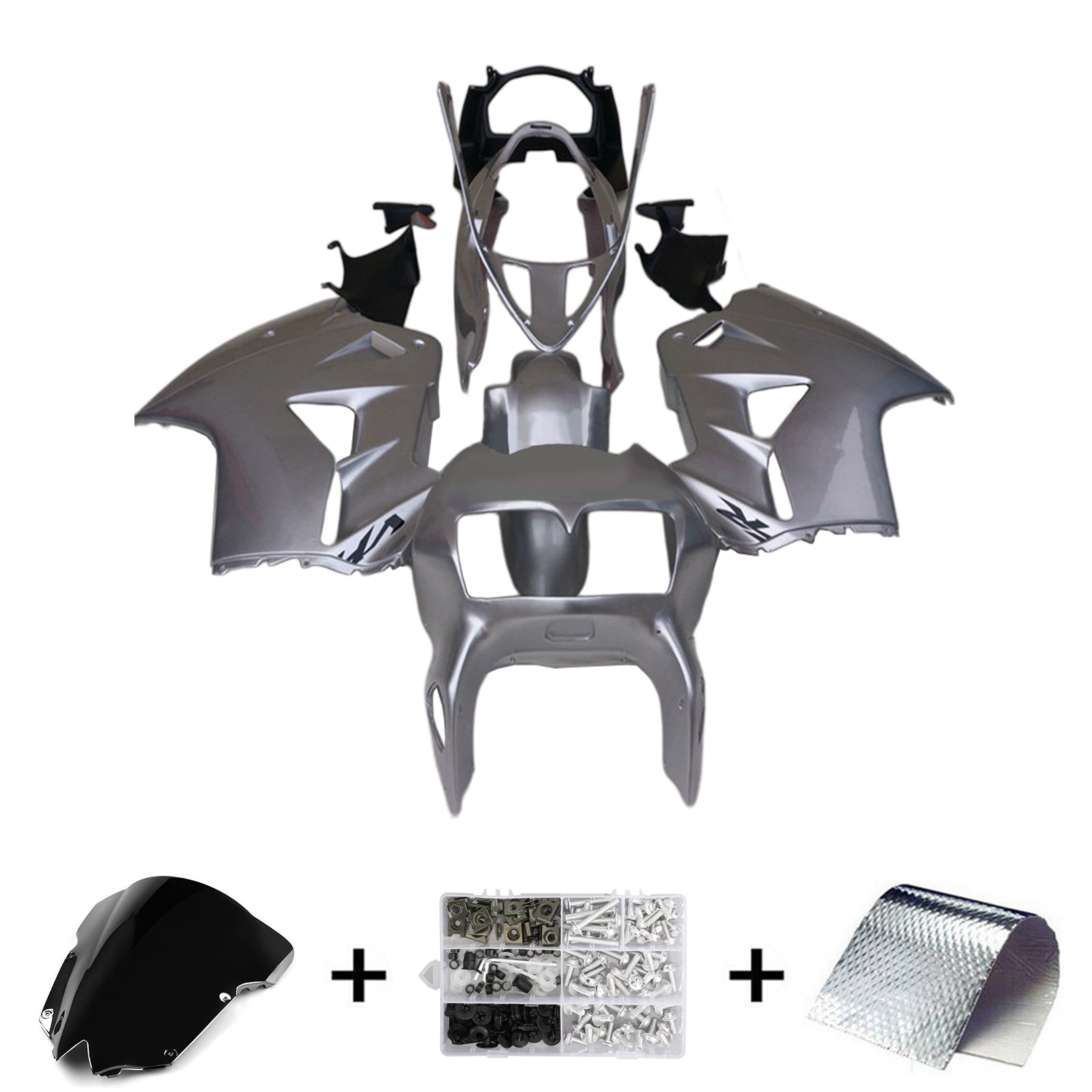 Amotopart 2002-2013 Honda VFR800 Grey Fairing Kit