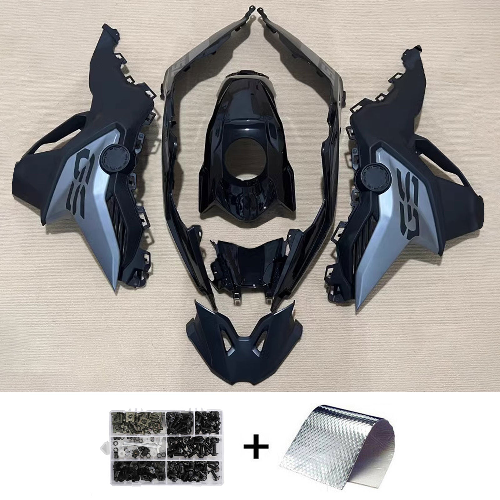 Amotopart 2018-2022 BMW F750GS F850GS Grey Black Fairing Kit