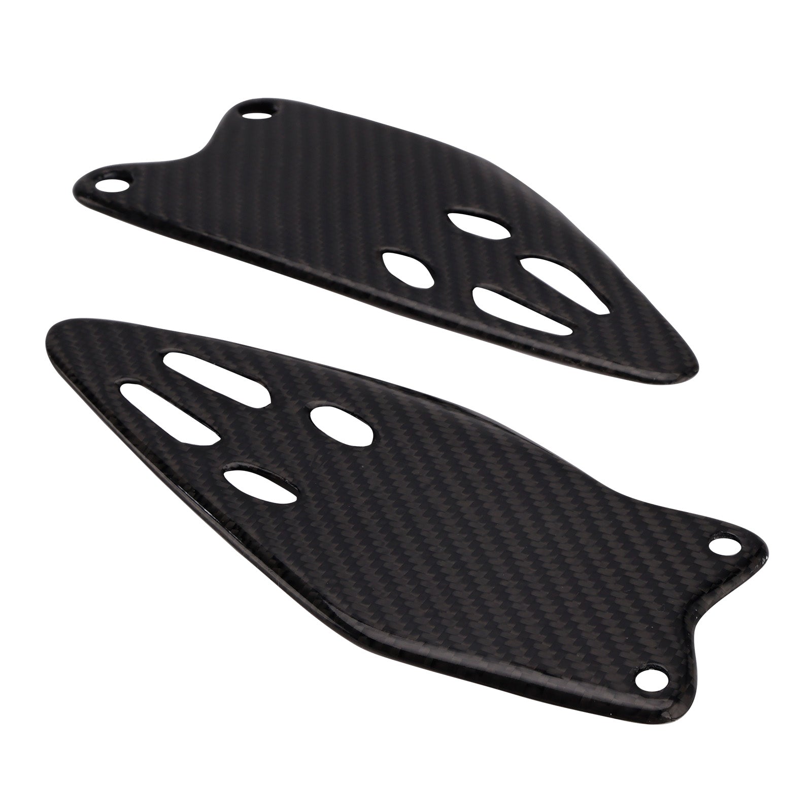 Kawasaki ZX-6R 636 2019-2025 Placa de proteção para pés em fibra de carbono real