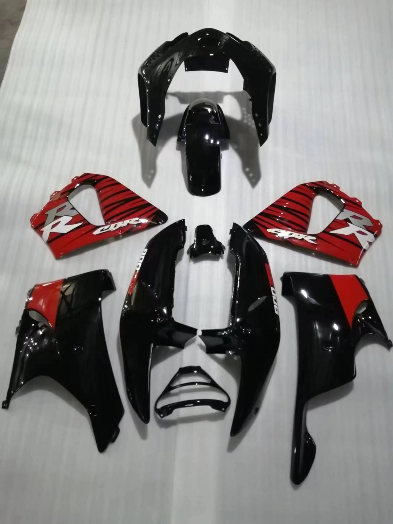 Amotopart 1998-1999 Honda CBR900RR 919 Kit carenatura nero e rosso