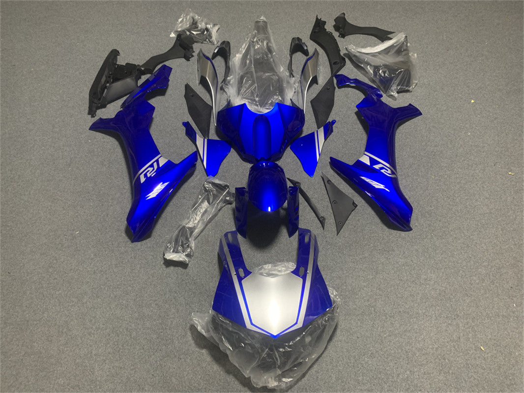 Amotopart Yamaha YZF R1 2020-2024 Blue&Silver Style2 Fairing Kit