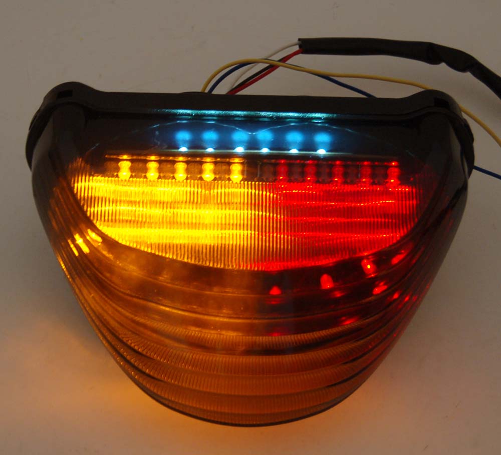 00-05 Kawasaki Ninja ZX12R Integrated LED TailLight Turn Signals Smoke