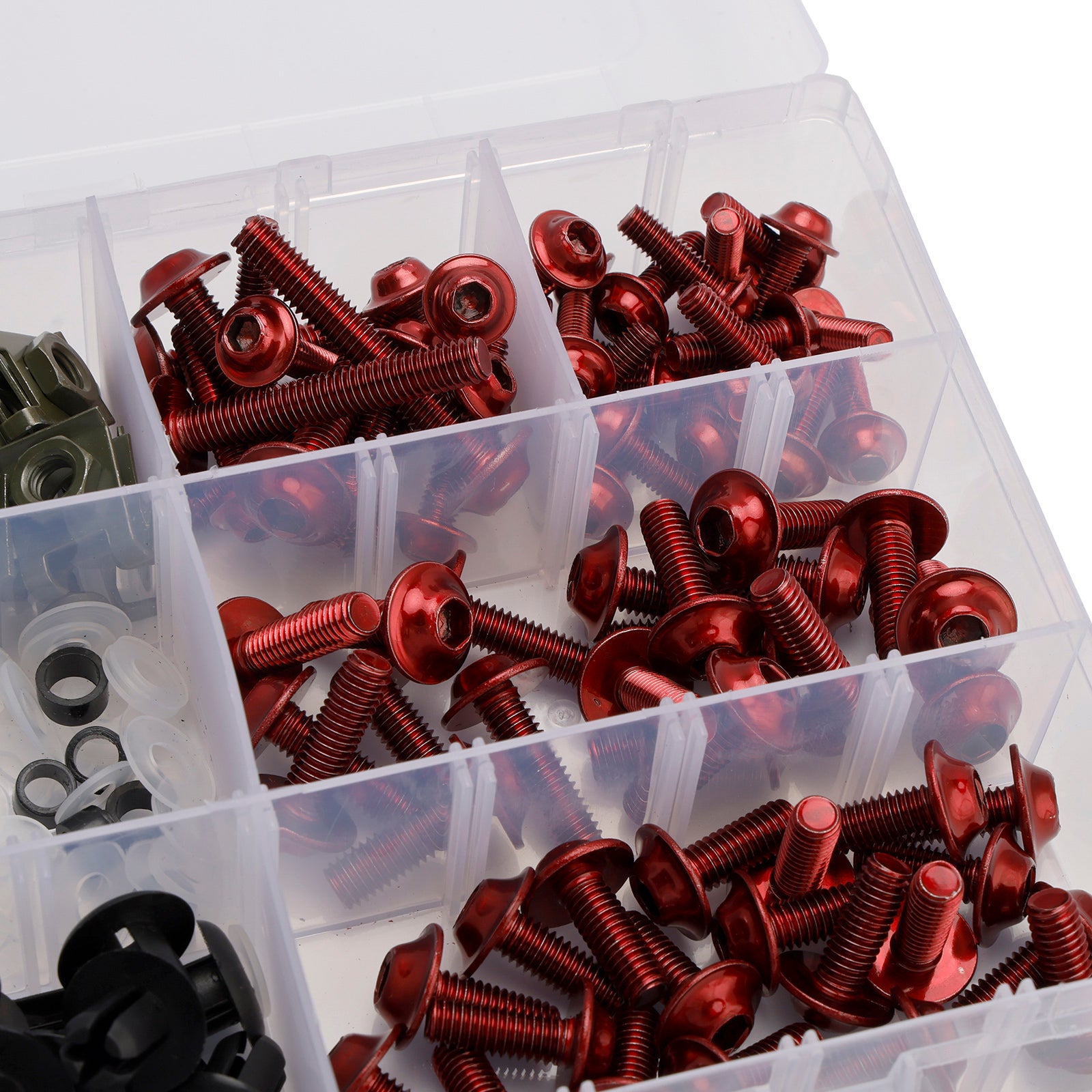 198PCS Universal Fairing Bolts Screws Kit Red