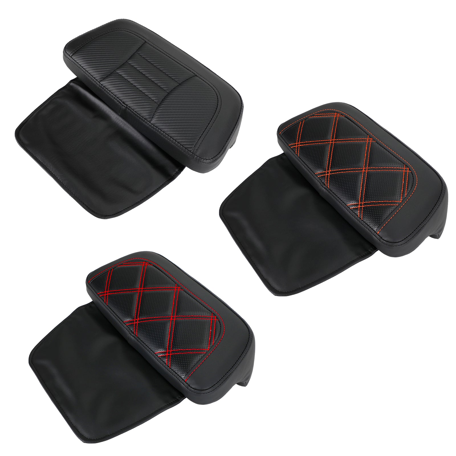 Chopped Pack Trunk Backrest Pad fit for Tour Pack Touring FL Road Glide 2014-Up