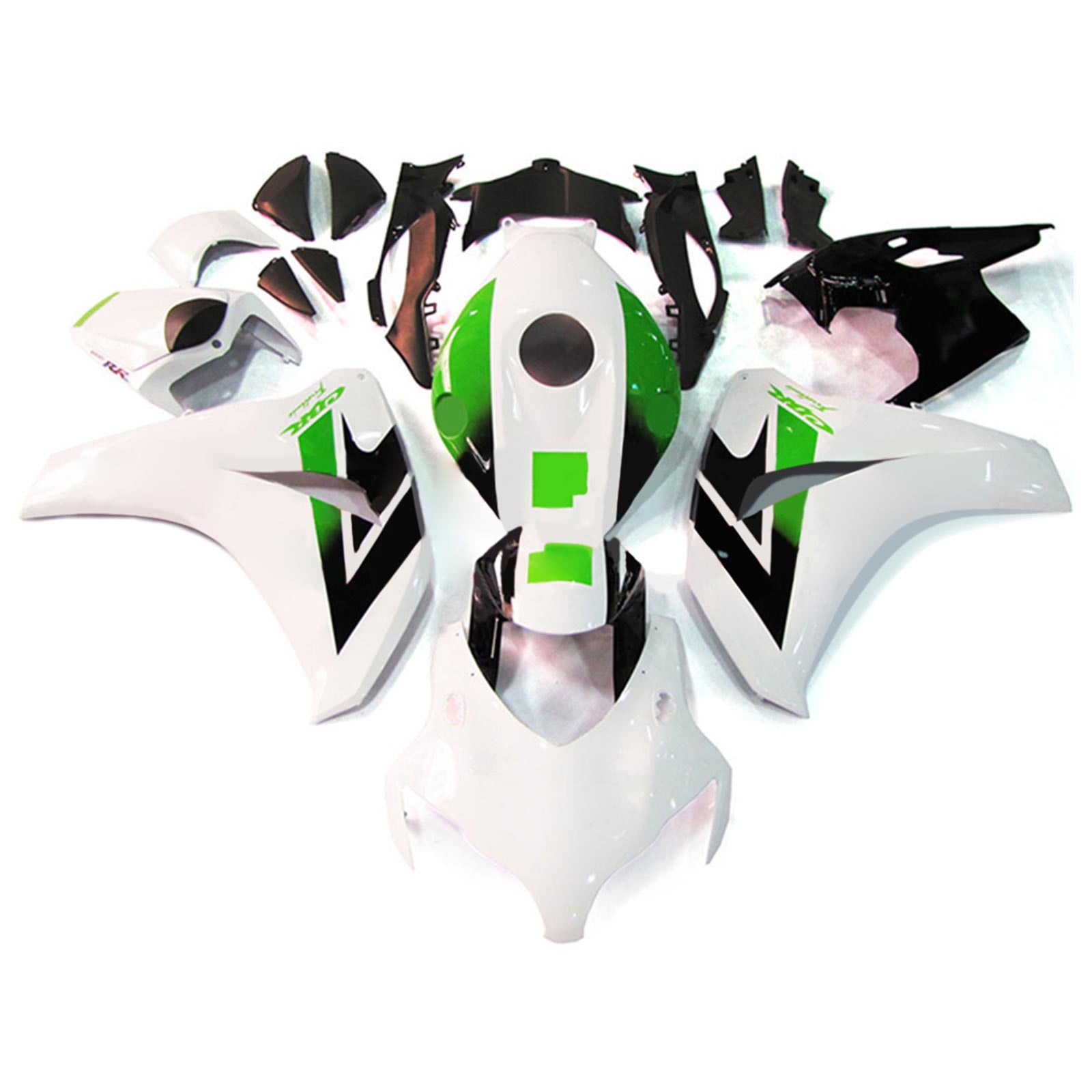 Amotopart 2008-2011 Honda CBR1000RR Kit de carenado blanco y verde