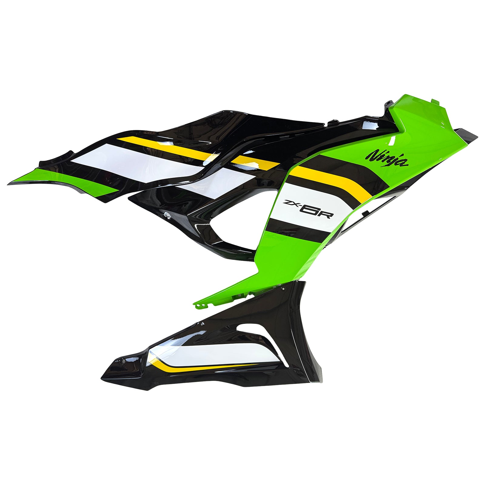 Amotopart 2024-2026 Kawasaki ZX-6R Green White Fairing Kit