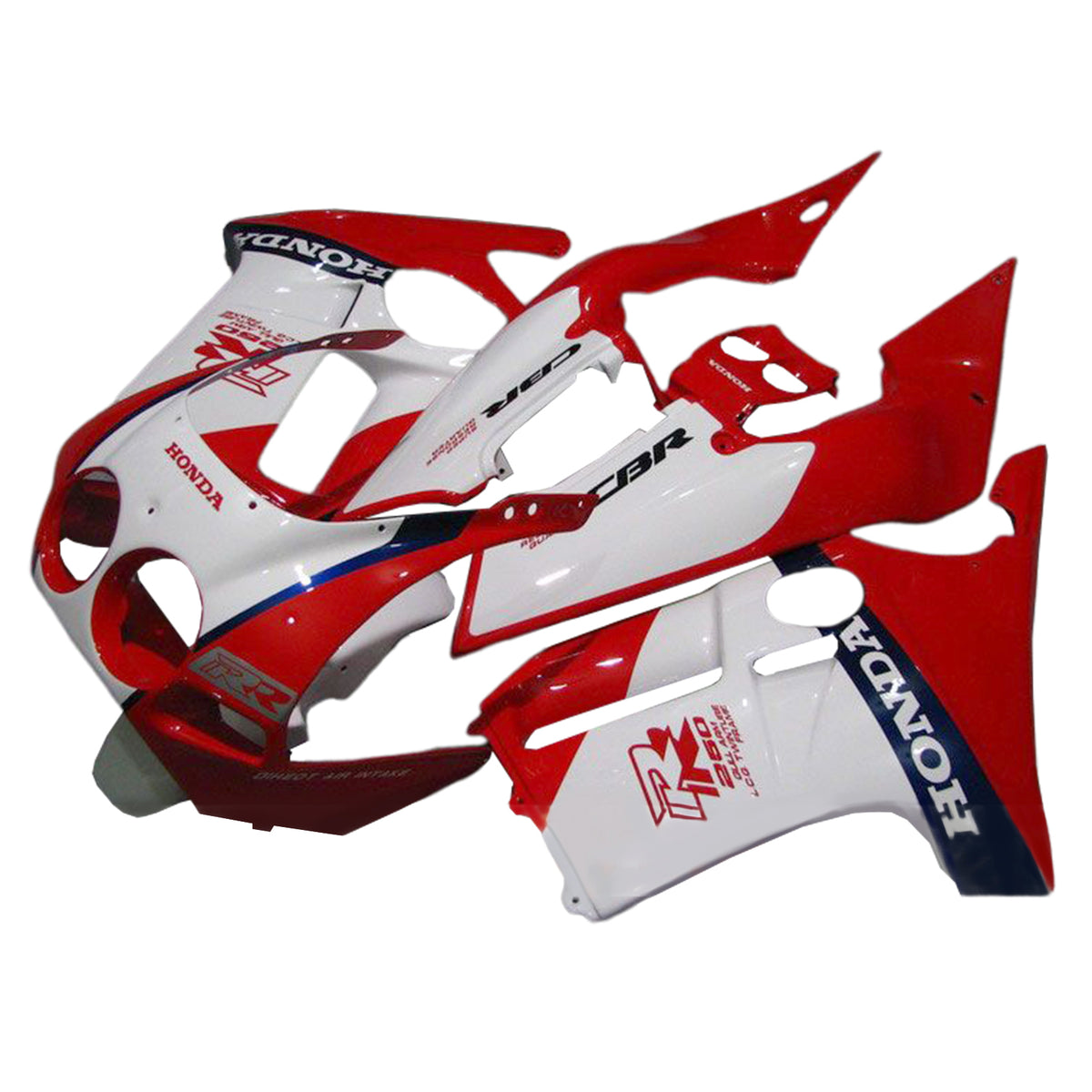 Amotopart 1988-1989 Honda CBR250RR MC19 Kit de carenado rojo blanco