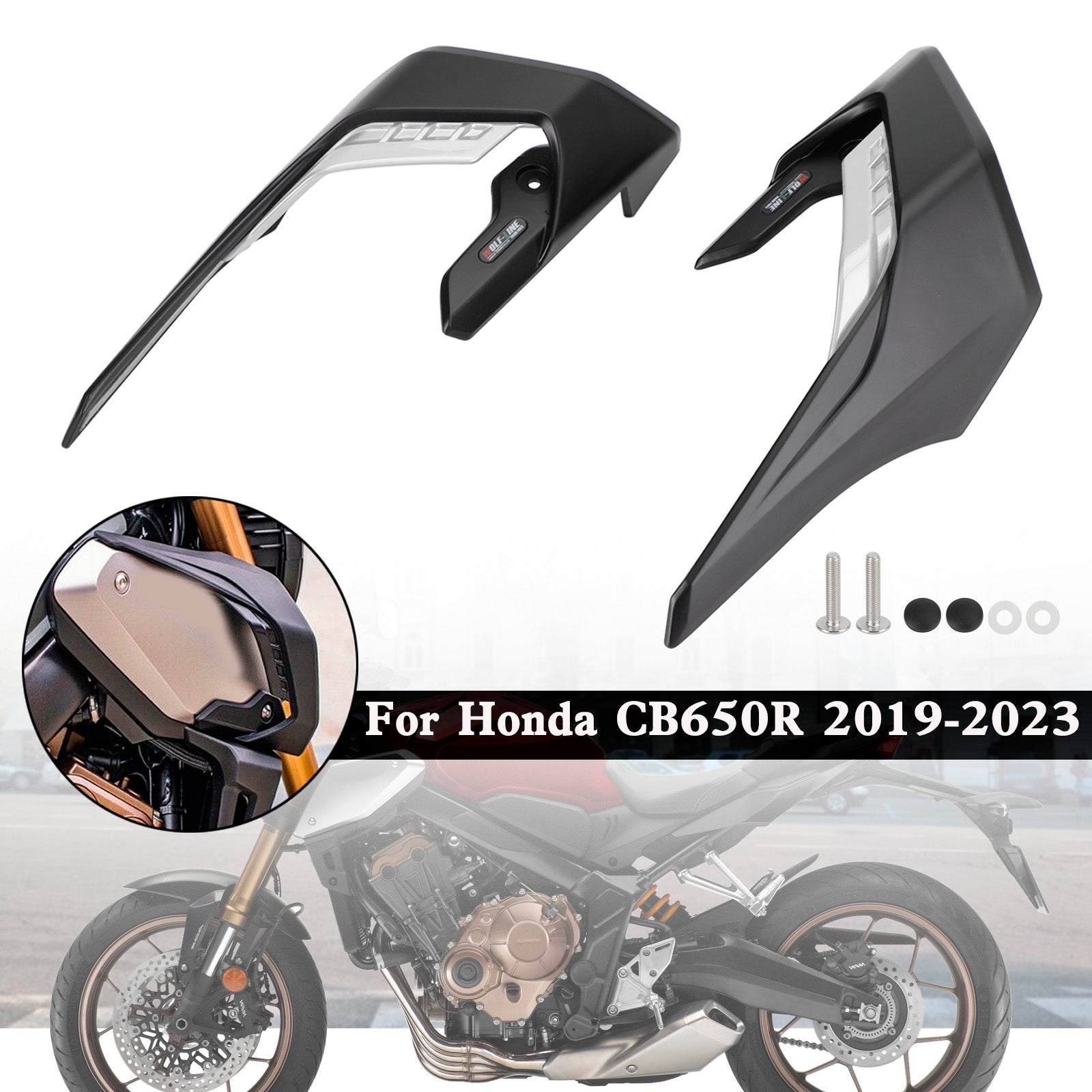 19-23 Honda CB650R Side Spoilers Aerodynamic Wing Deflector Fairing
